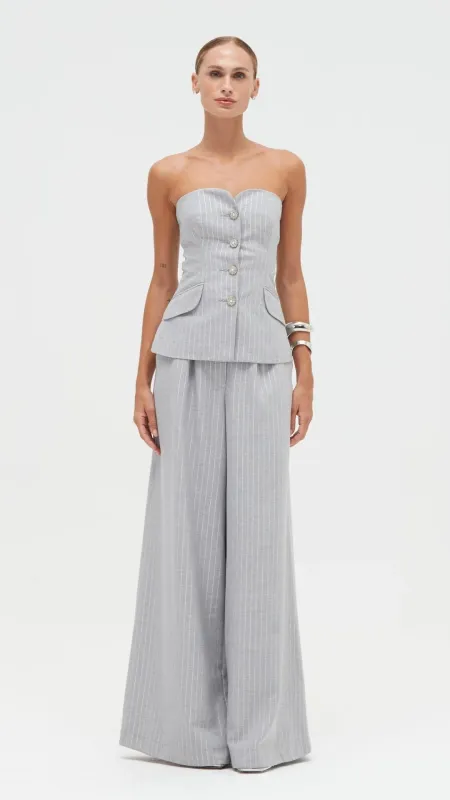 Metallic Pinstripe Strapless Top sold by Isola Rancho Santa Fe