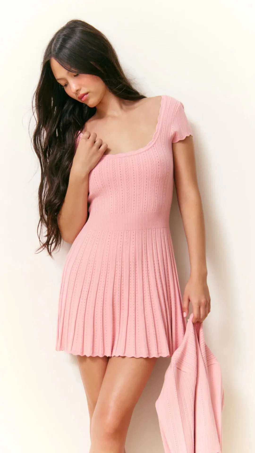 Evaluna Stretch Pointelle Mini Dress sold by Isola Rancho Santa Fe product image thumbnail 2