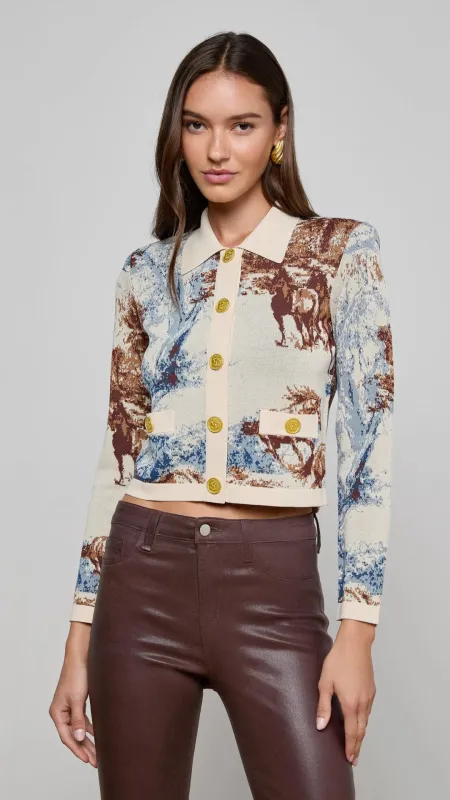 Osiris Jacquard Cardigan sold by Isola Rancho Santa Fe