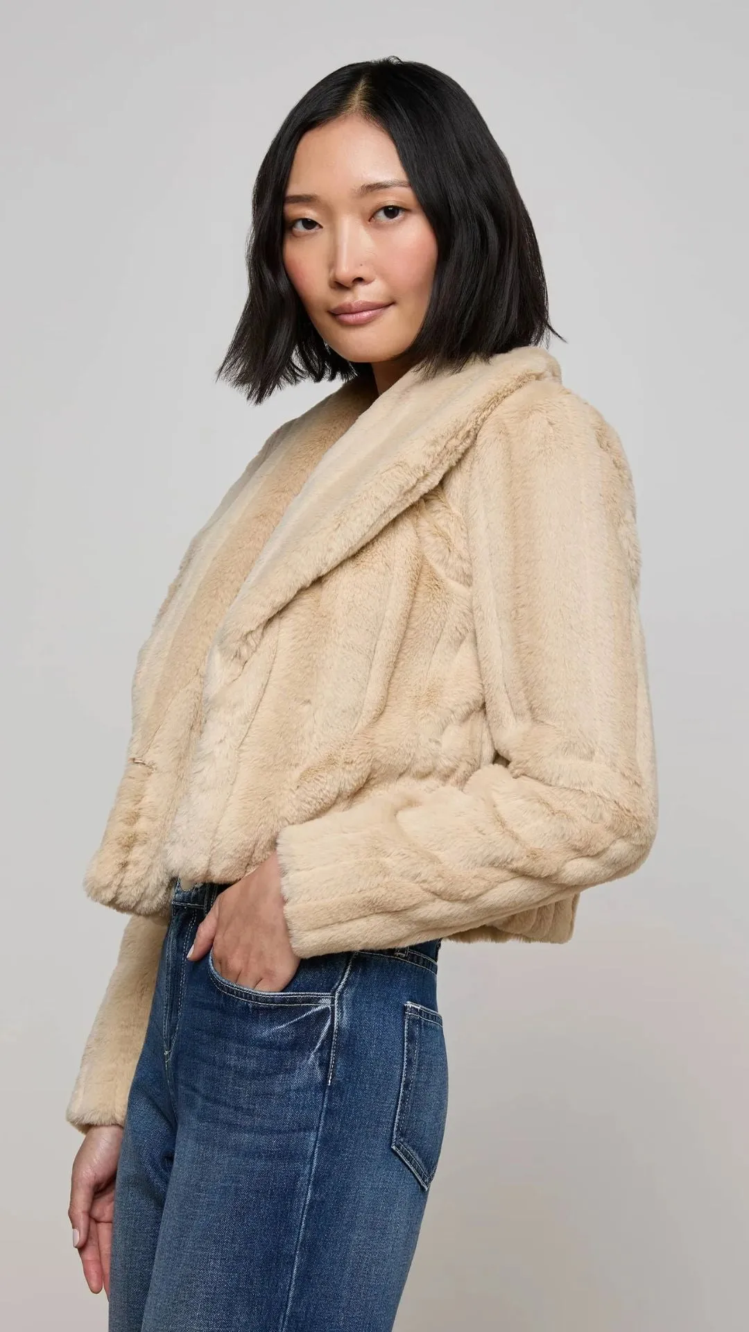 Davy Cropped Faux Fur Jacket sold by Isola Rancho Santa Fe product image thumbnail 2