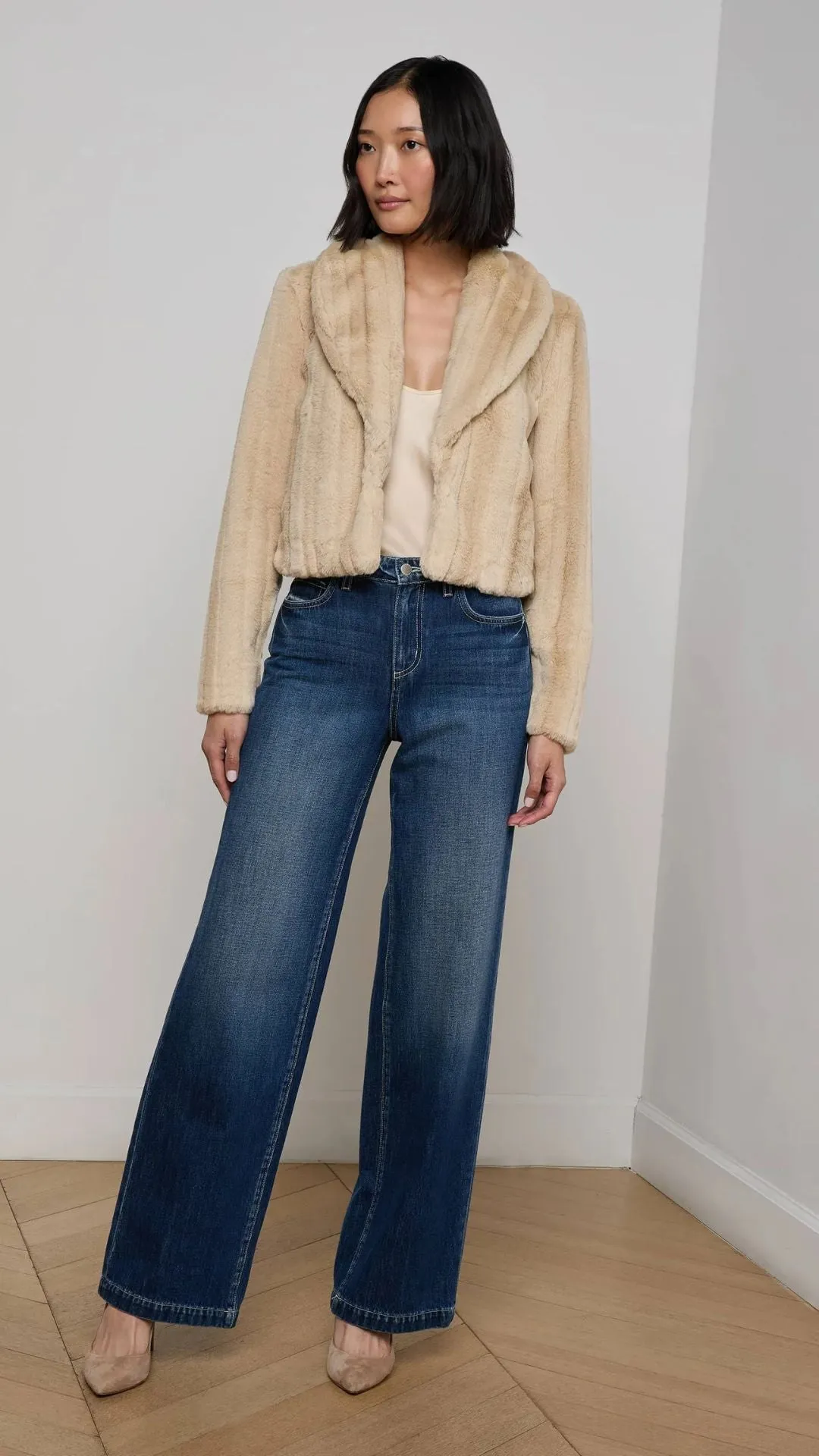 Davy Cropped Faux Fur Jacket sold by Isola Rancho Santa Fe