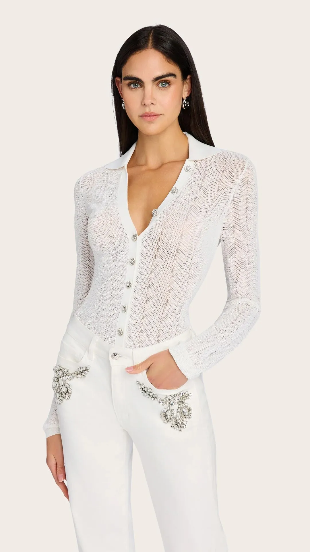Megan Pointelle Cardigan sold by Isola Rancho Santa Fe product image thumbnail 2