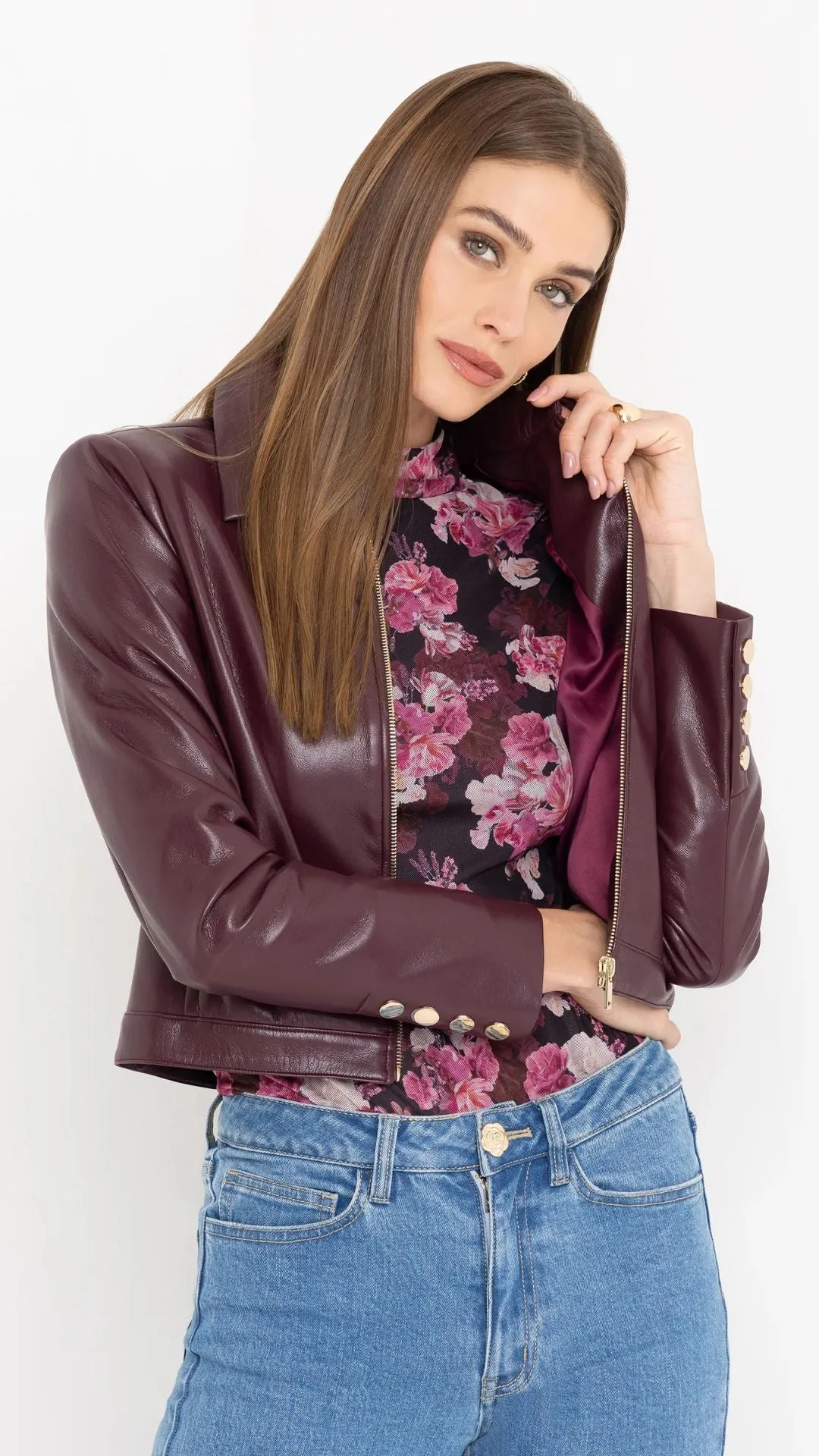 Lola Vegan Leather Cabernet Jacket sold by Isola Rancho Santa Fe product image thumbnail 2