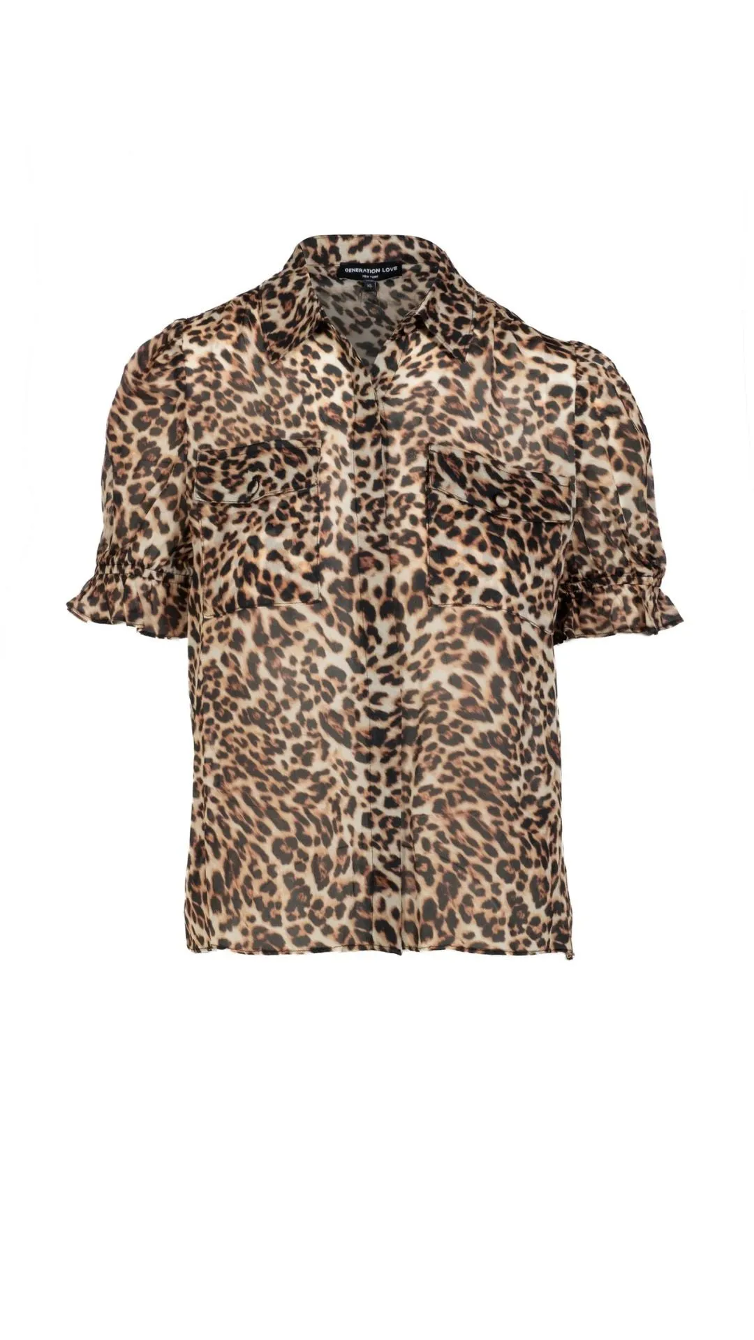 Mina Leopard Georgette Top sold by Isola Rancho Santa Fe product image thumbnail 5