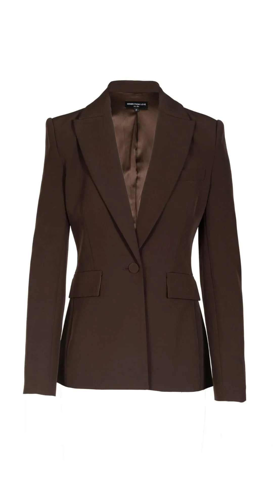 Aimee Crepe Blazer Chocolate sold by Isola Rancho Santa Fe product image thumbnail 5