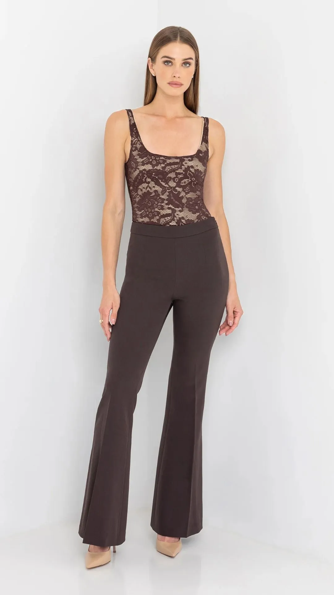 Wesley Crepe Pants Chocoate sold by Isola Rancho Santa Fe