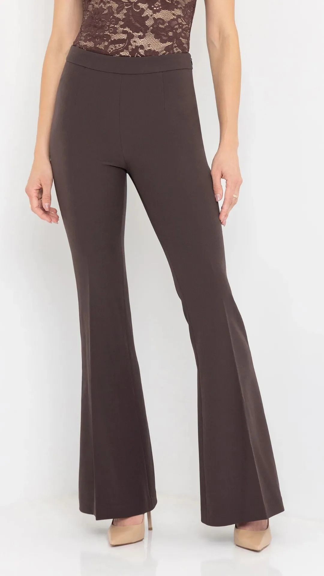 Wesley Crepe Pants Chocoate sold by Isola Rancho Santa Fe product image thumbnail 2
