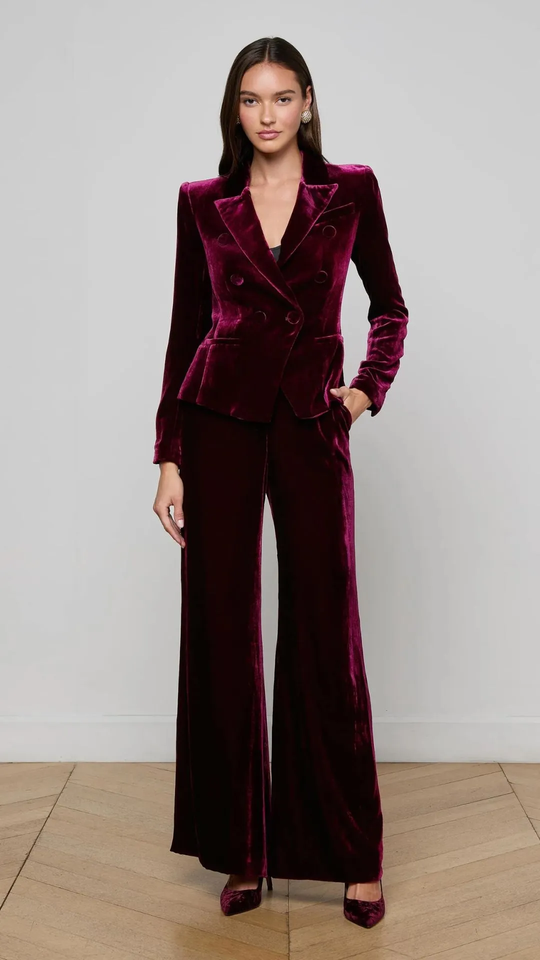 Marie Double Breasted Blazer Velvet sold by Isola Rancho Santa Fe product image thumbnail 2