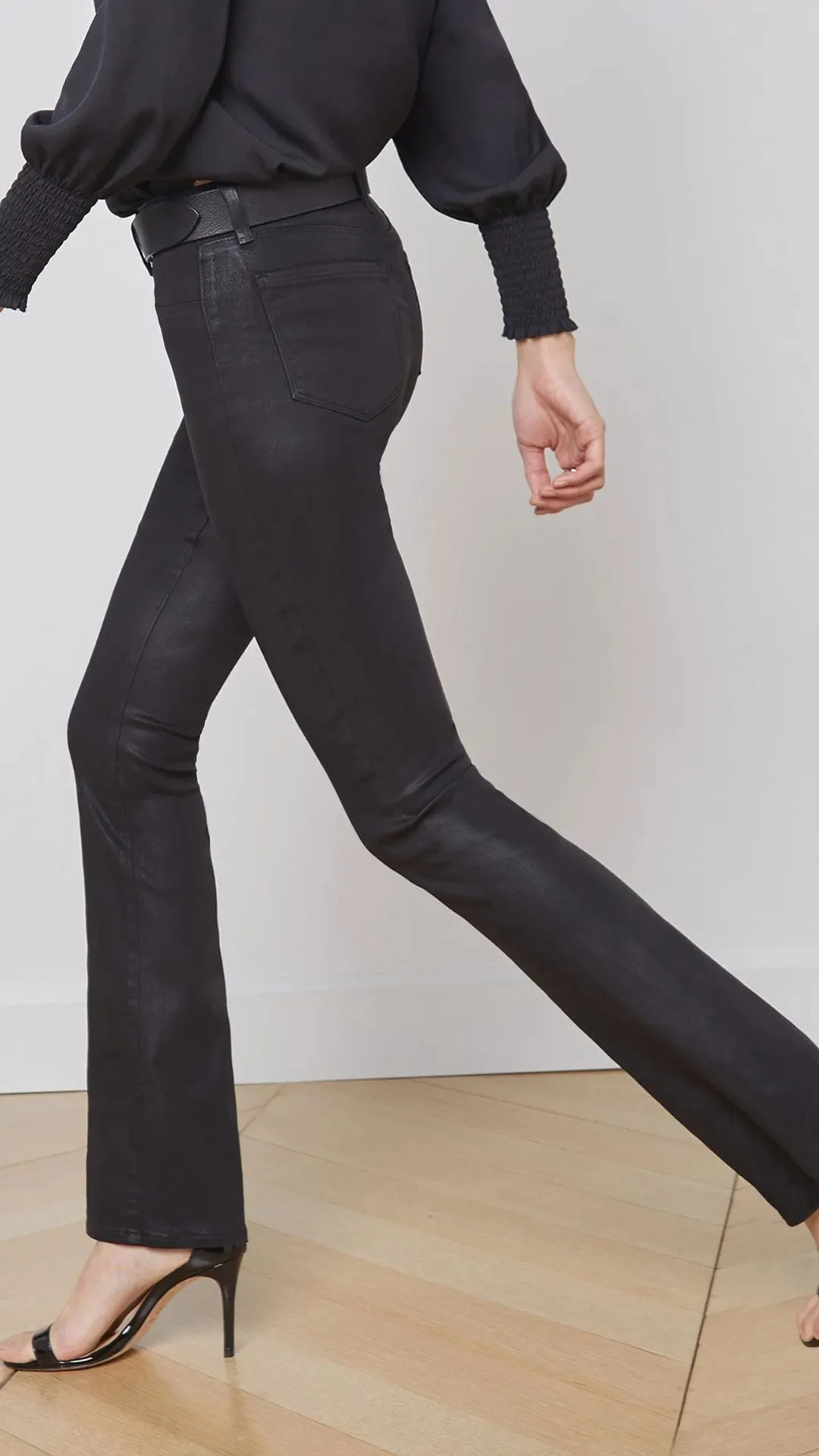 Selma Coated Bootcut Jean Noir sold by Isola Rancho Santa Fe product image thumbnail 3