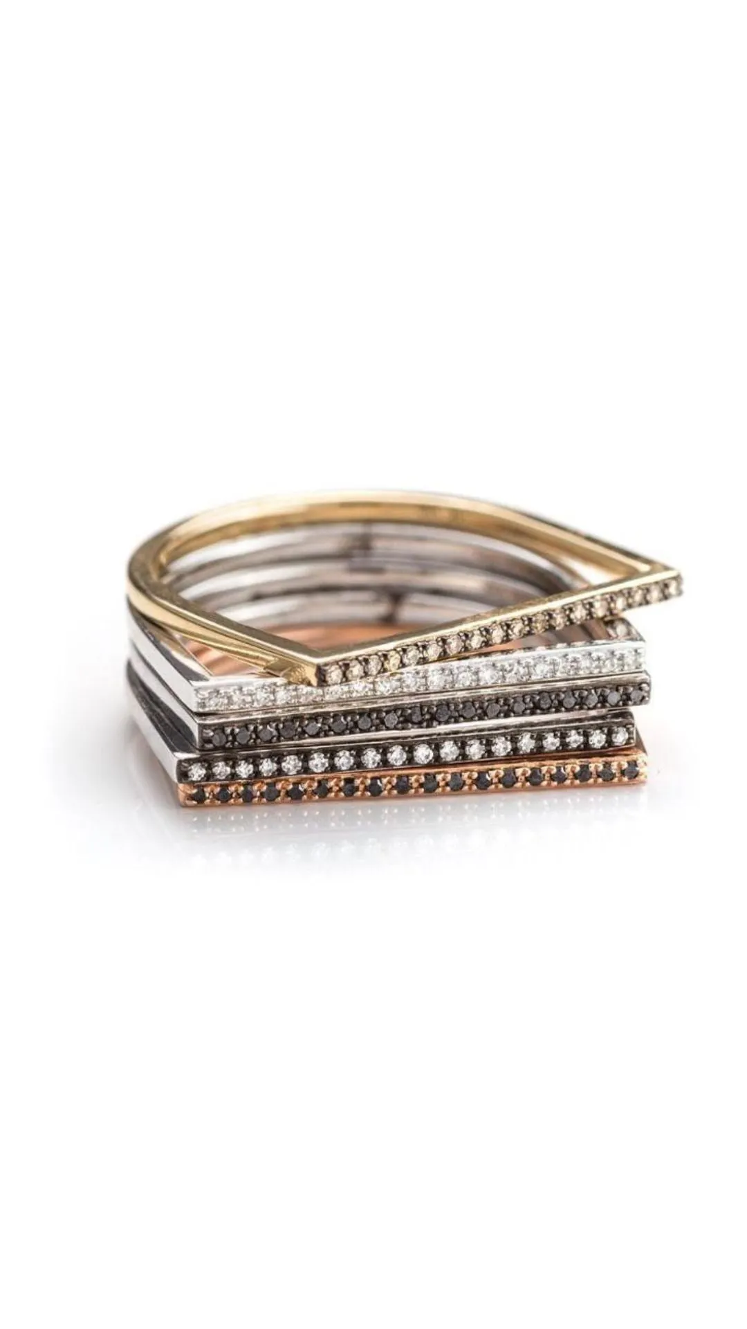 Thin Diamond Bar Stack Ring sold by Isola Rancho Santa Fe