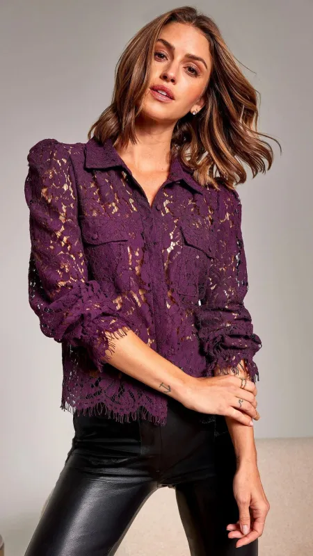 Lina Lace Shirt sold by Isola Rancho Santa Fe