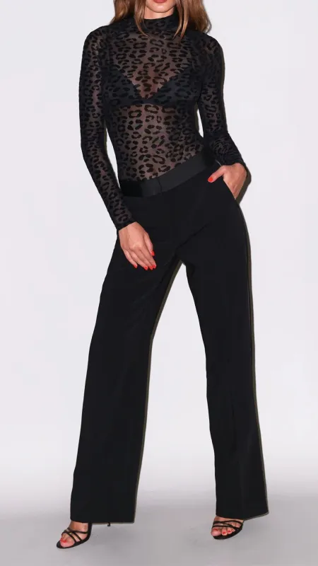 Flocked Leopard Bodysuit sold by Isola Rancho Santa Fe