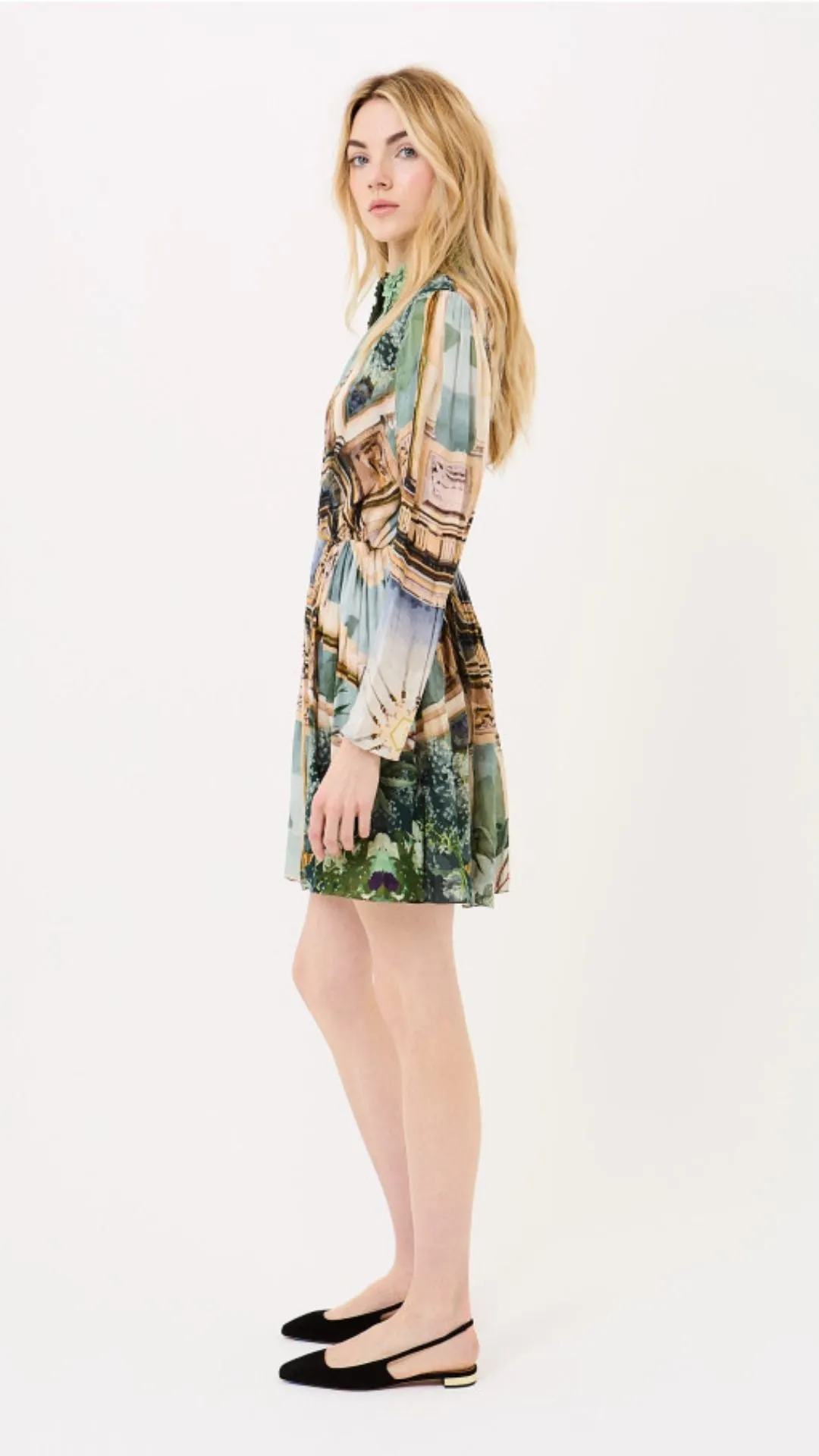 Palm and Prism Collared Dress sold by Isola Rancho Santa Fe product image thumbnail 3