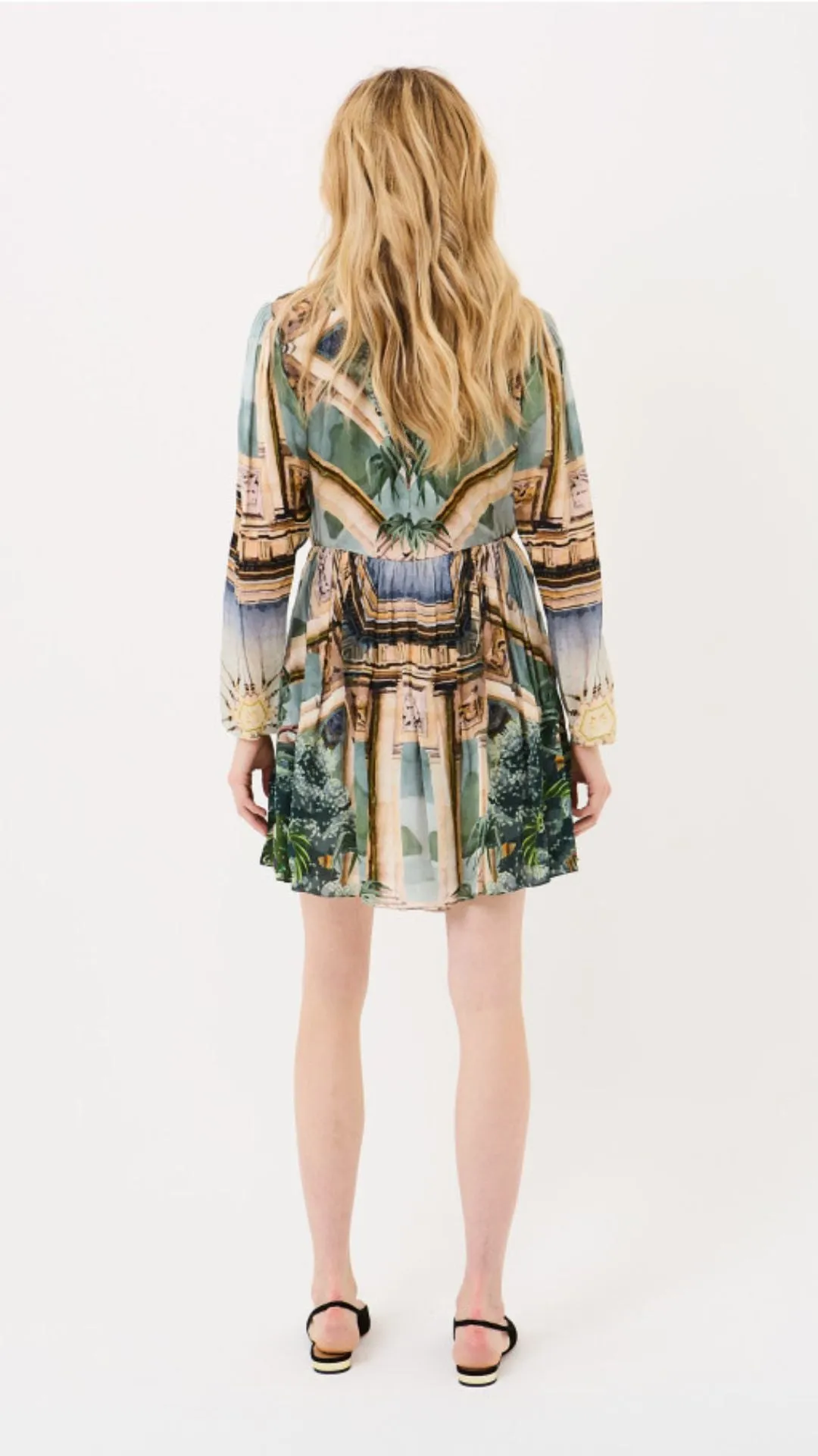 Palm and Prism Collared Dress sold by Isola Rancho Santa Fe product image thumbnail 5