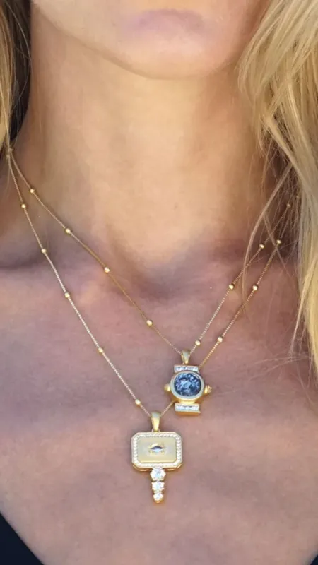 Gold Dahlia Necklace sold by Isola Rancho Santa Fe