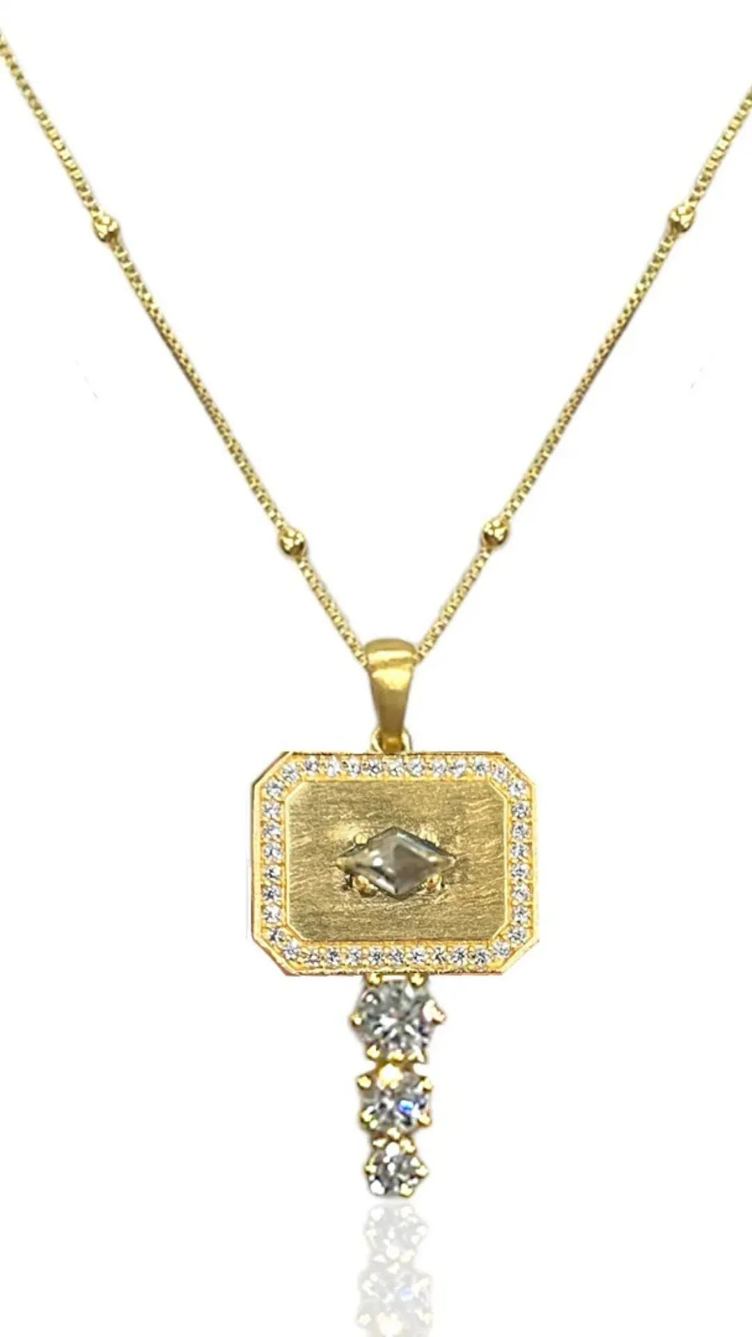 Gold Dahlia Necklace sold by Isola Rancho Santa Fe product image thumbnail 2