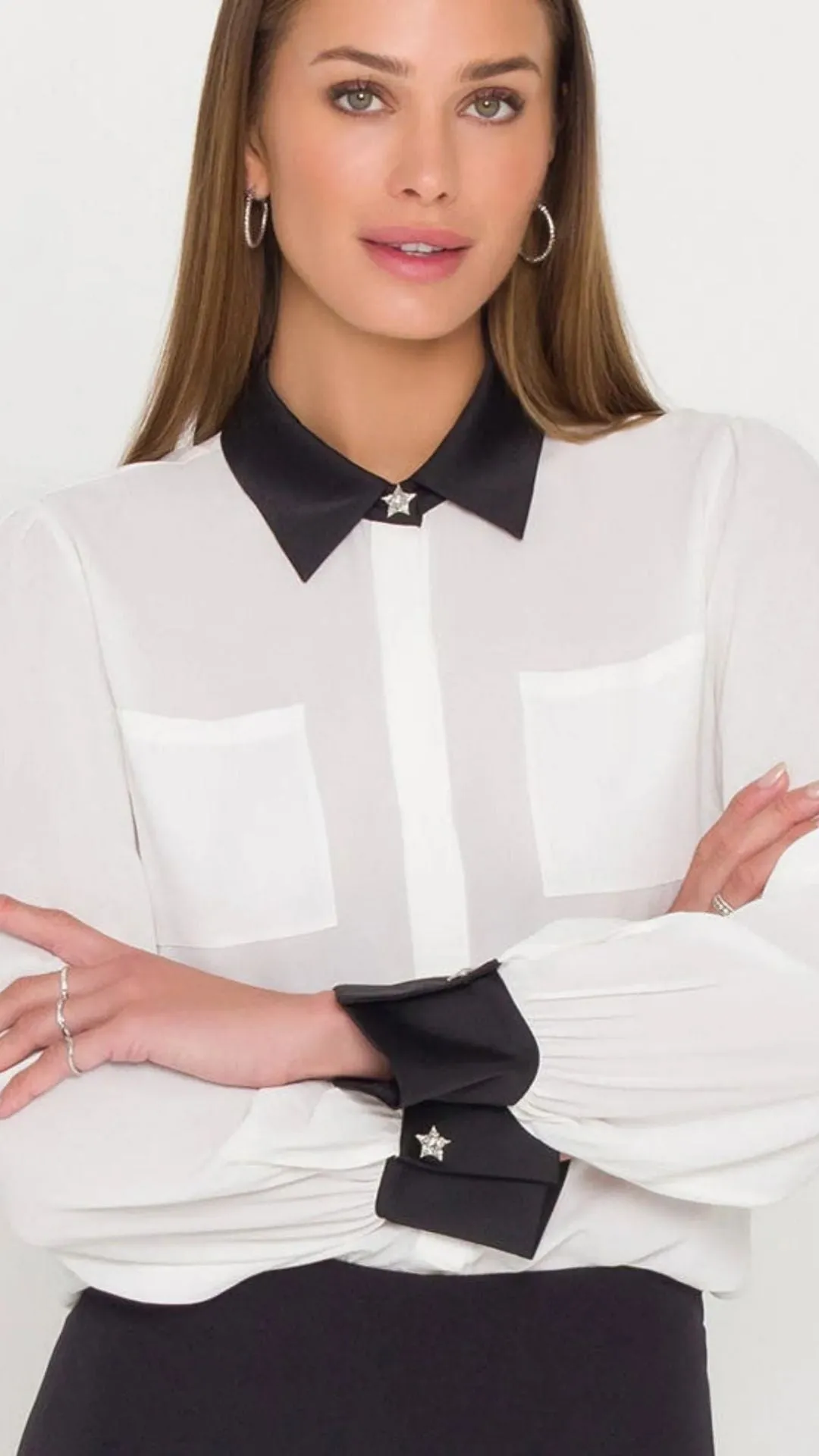 Denise Georgette Combo Blouse sold by Isola Rancho Santa Fe product image thumbnail 2