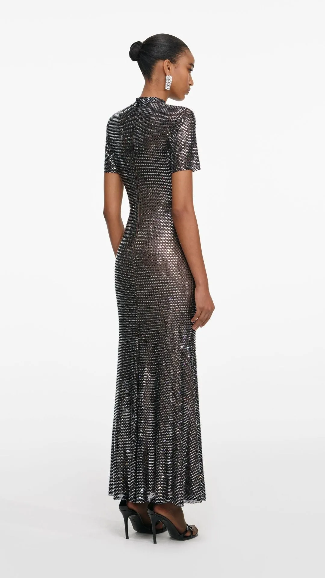 Gunmetal Rhinestone Mesh Dress sold by Isola Rancho Santa Fe product image thumbnail 4