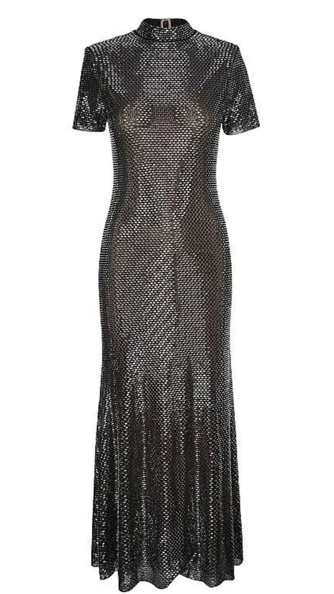 Gunmetal Rhinestone Mesh Dress sold by Isola Rancho Santa Fe product image thumbnail 2