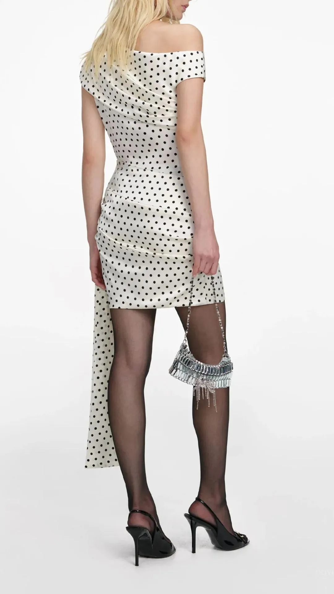 Polka Dot Side Tie Mini Dress sold by Isola Rancho Santa Fe product image thumbnail 3
