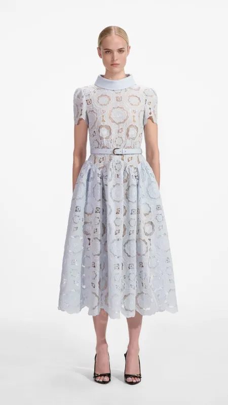 Blue Floral Lace Midi Dress sold by Isola Rancho Santa Fe