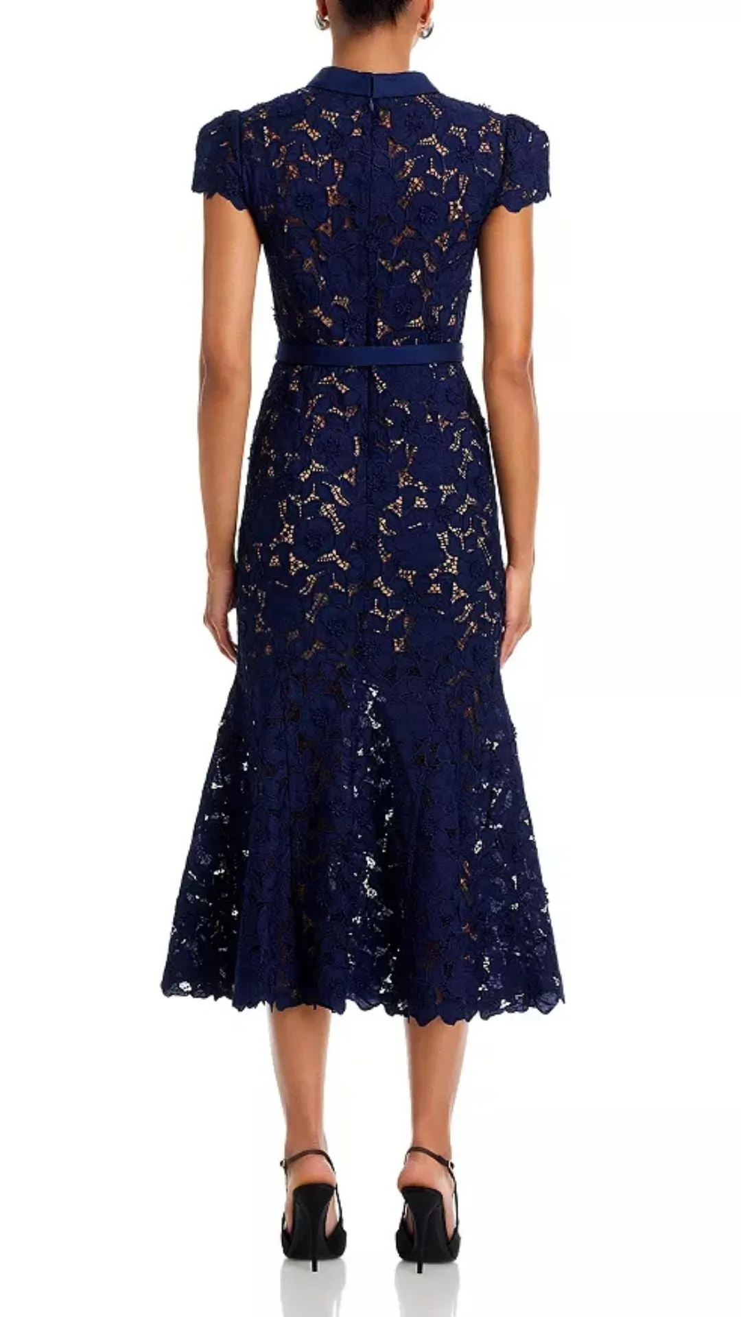Navy Guipure Lace Midi Dress sold by Isola Rancho Santa Fe product image thumbnail 4