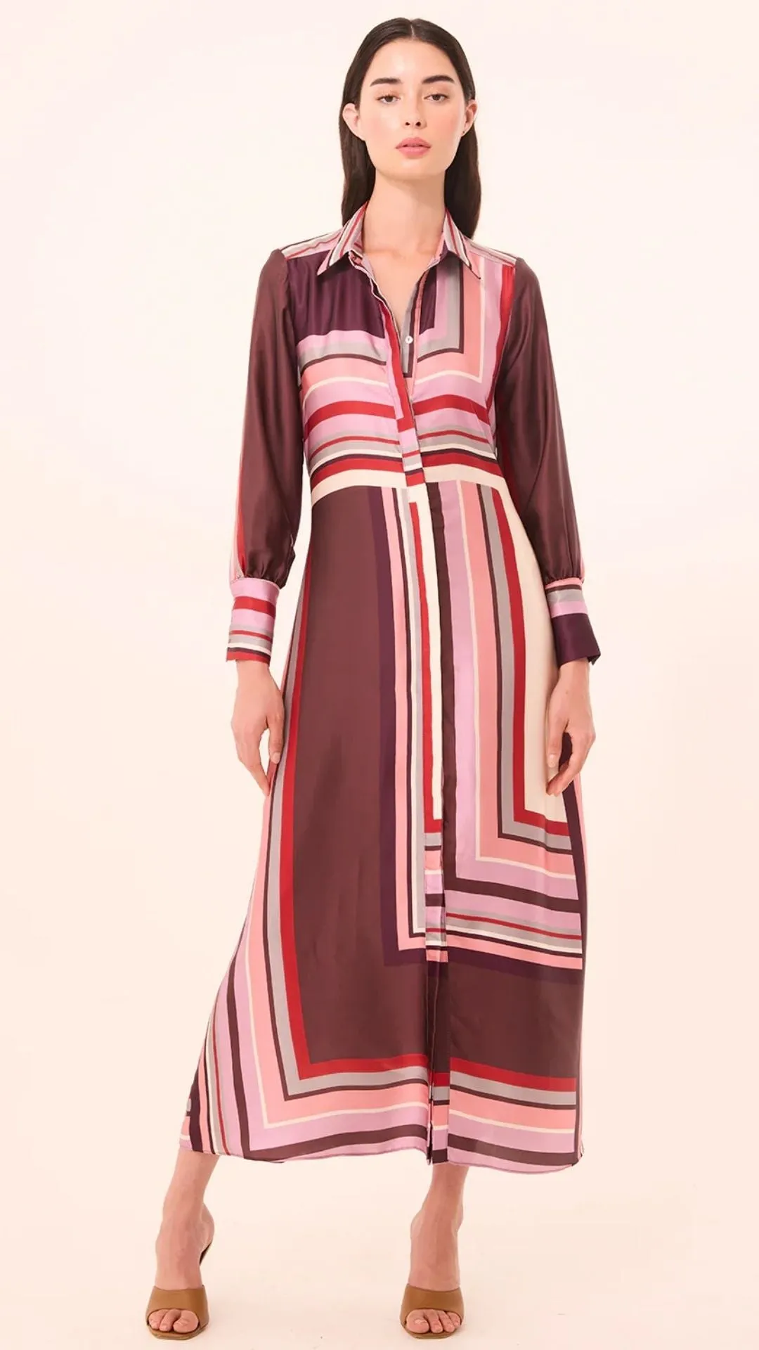 Herminia Dress Chocolate Stripe sold by Isola Rancho Santa Fe product image thumbnail 2