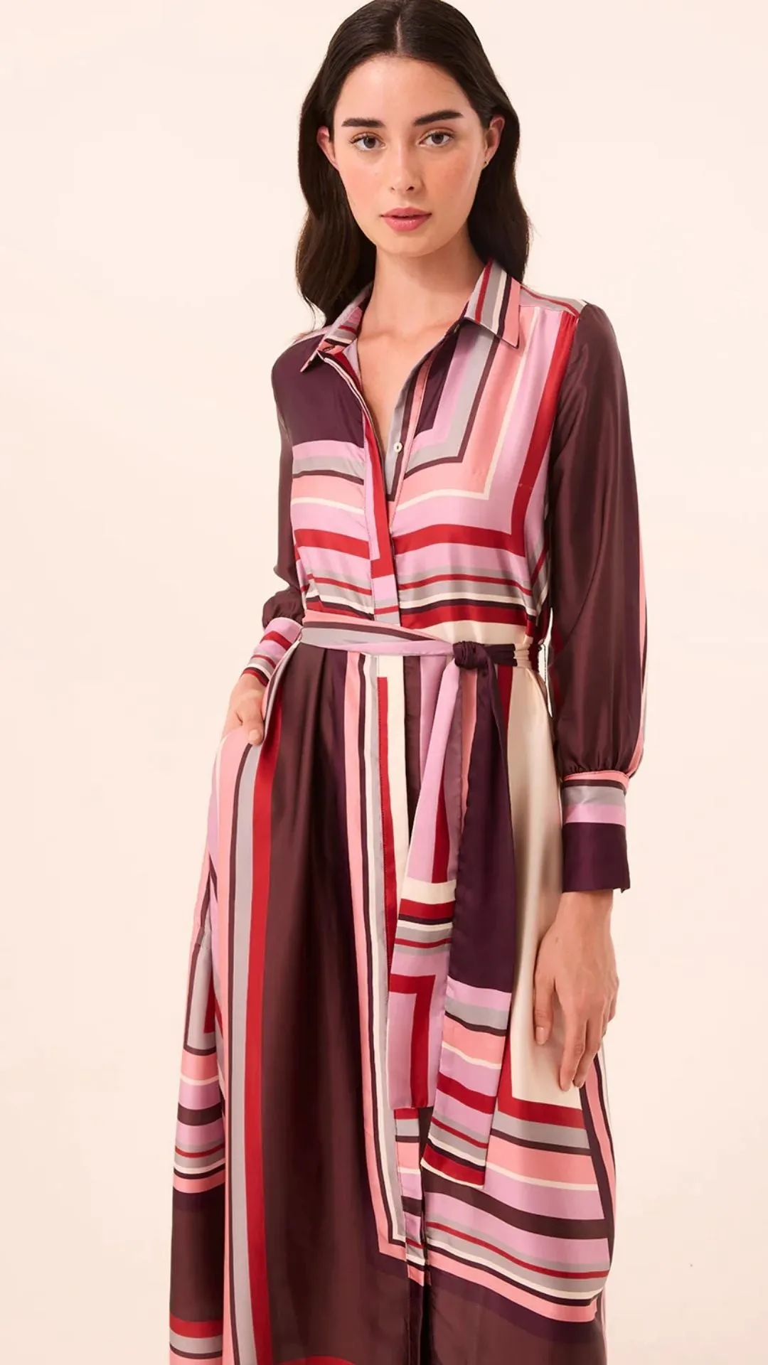 Herminia Dress Chocolate Stripe sold by Isola Rancho Santa Fe product image thumbnail 4