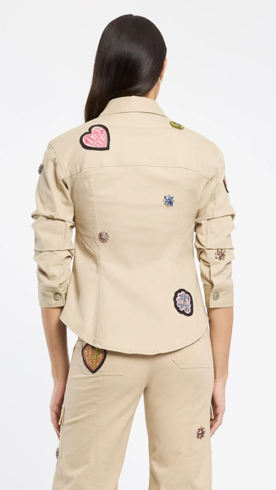 Retro Love Patches Scrunched Jacket sold by Isola Rancho Santa Fe product image thumbnail 3