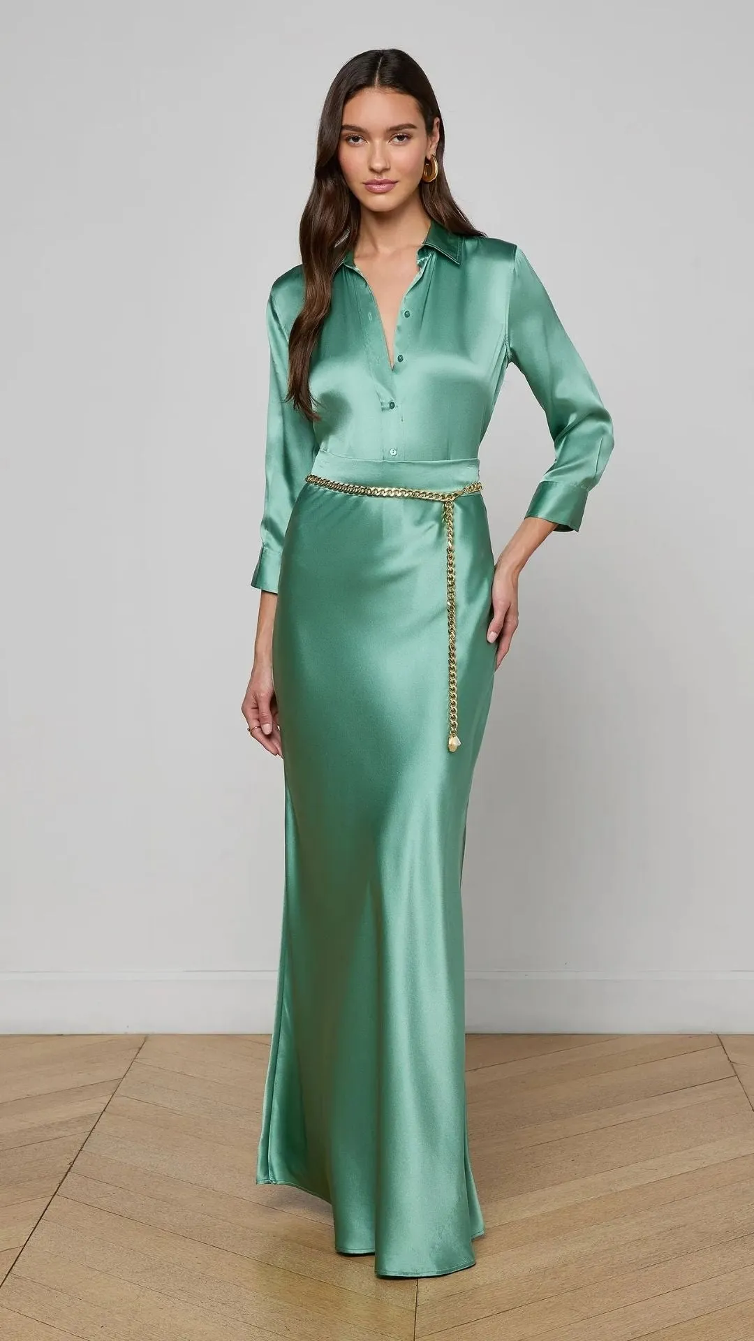 Dani Silk Blouse Malachite Green sold by Isola Rancho Santa Fe product image thumbnail 3