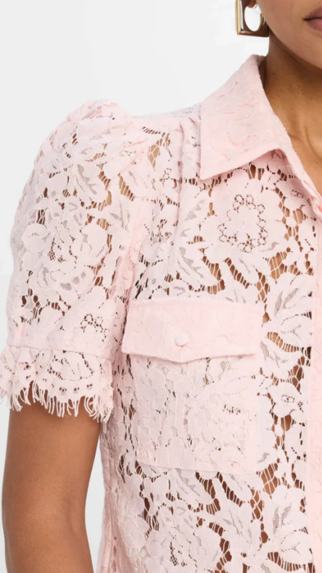 Mina lace Shirt Black / Pink sold by Isola Rancho Santa Fe product image thumbnail 4