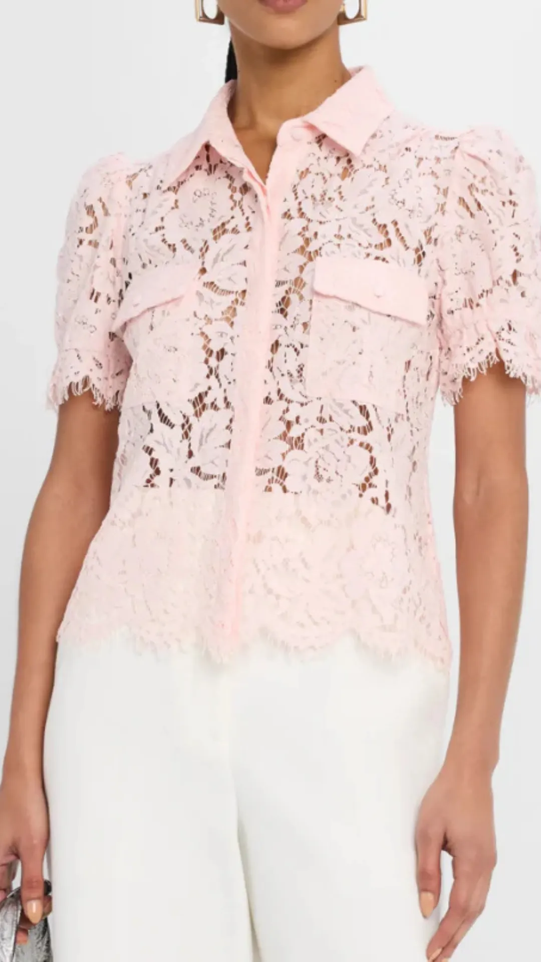 Mina lace Shirt Black / Pink sold by Isola Rancho Santa Fe product image thumbnail 2