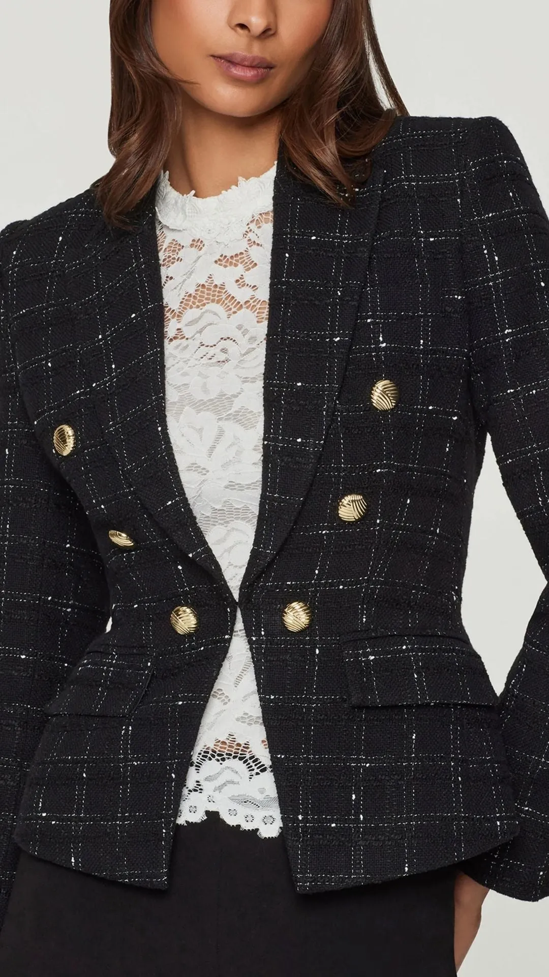 Elsa Window Pane Tweed Blazer sold by Isola Rancho Santa Fe product image thumbnail 3