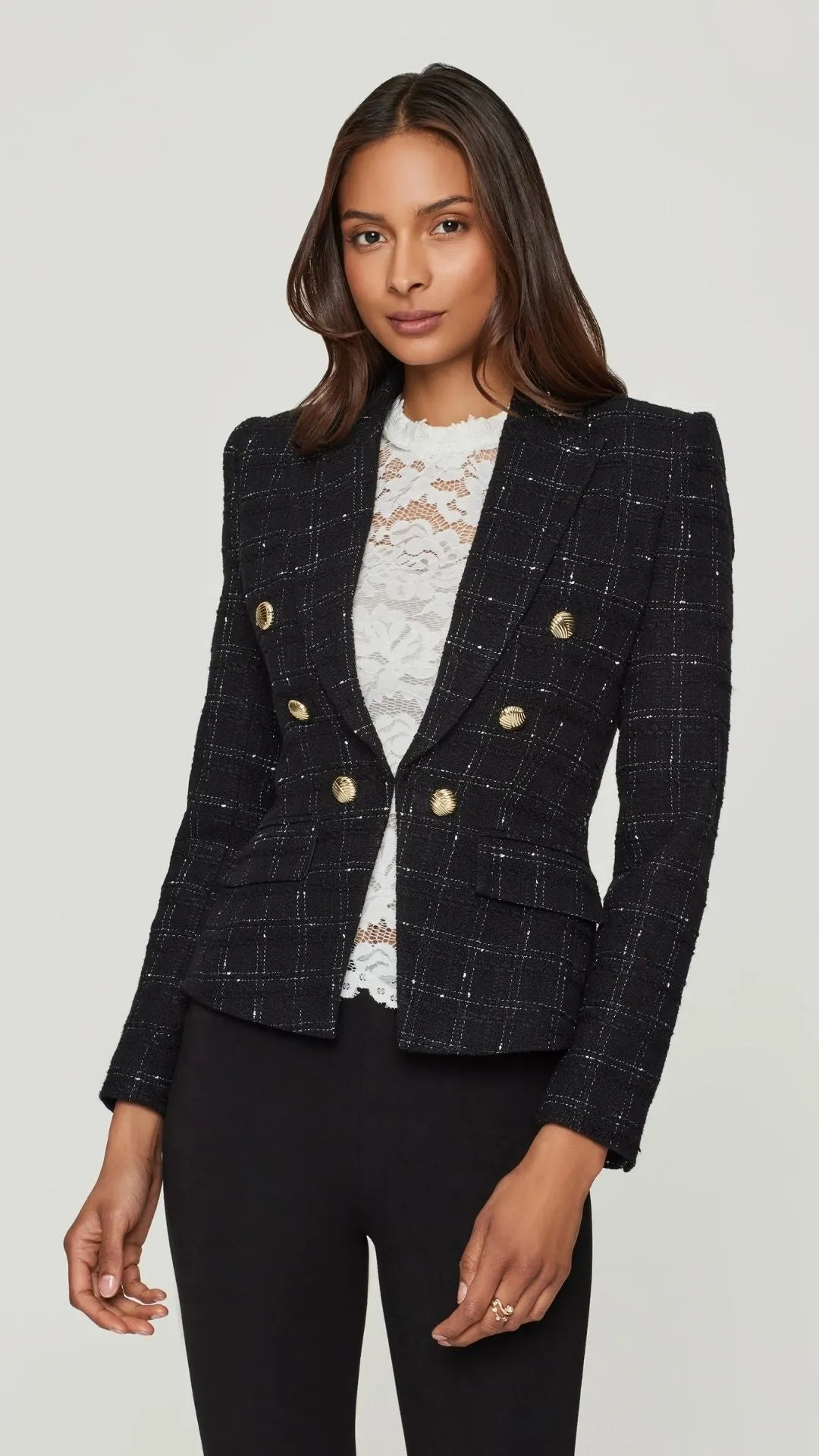 Elsa Window Pane Tweed Blazer sold by Isola Rancho Santa Fe product image thumbnail 2