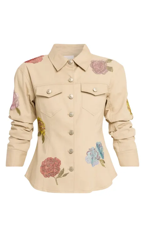 Heatset Roses Scrunched Canyon Jacket made by cinq a sept