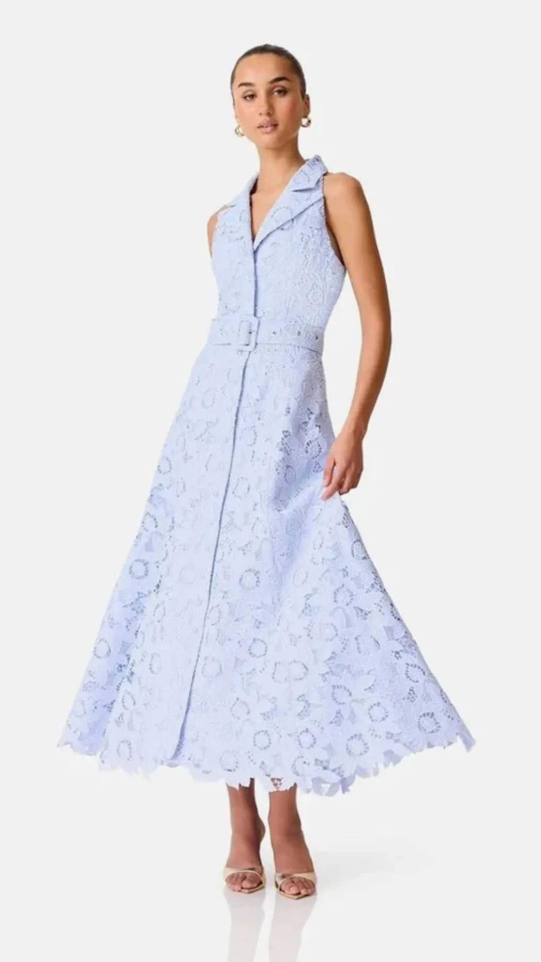 Lacy Collared Maxi Dress sold by Isola Rancho Santa Fe