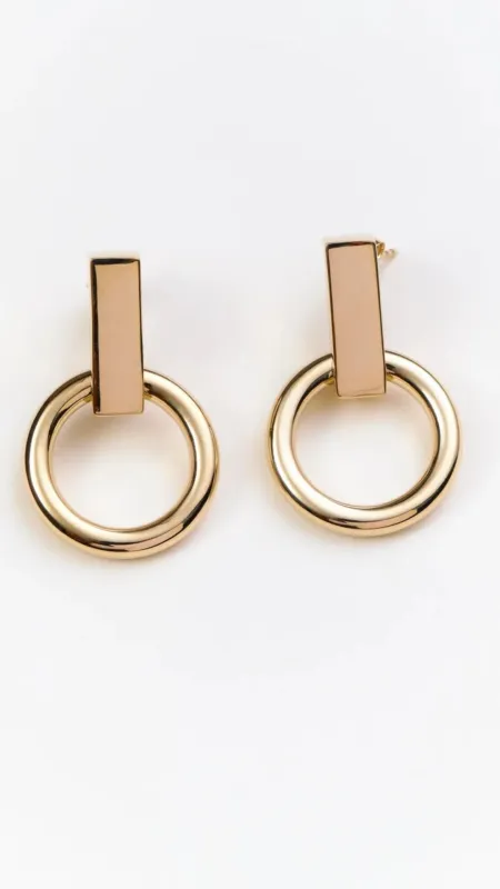 Sami Bar and Loop Earrings made by Isola Rancho Santa Fe