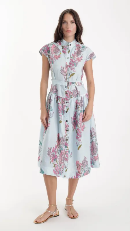 Zelle Print Dress- Eden Blue made by Karina Grimaldi
