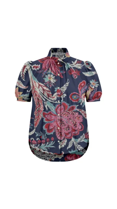 Winnie Enchanted Floral Shirt made by Alix of Bohemia