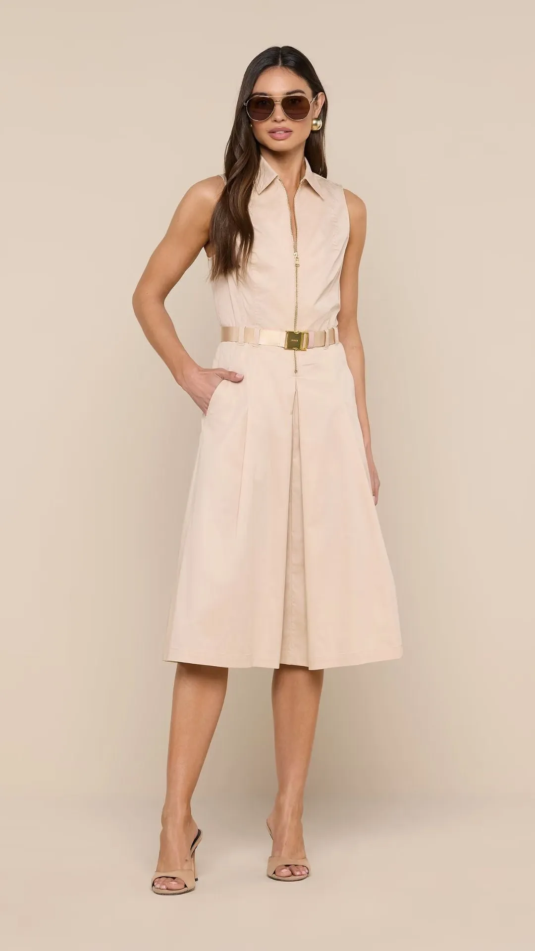 Kylo Poplin Shirt Dress Biscuit sold by Isola Rancho Santa Fe product image thumbnail 2
