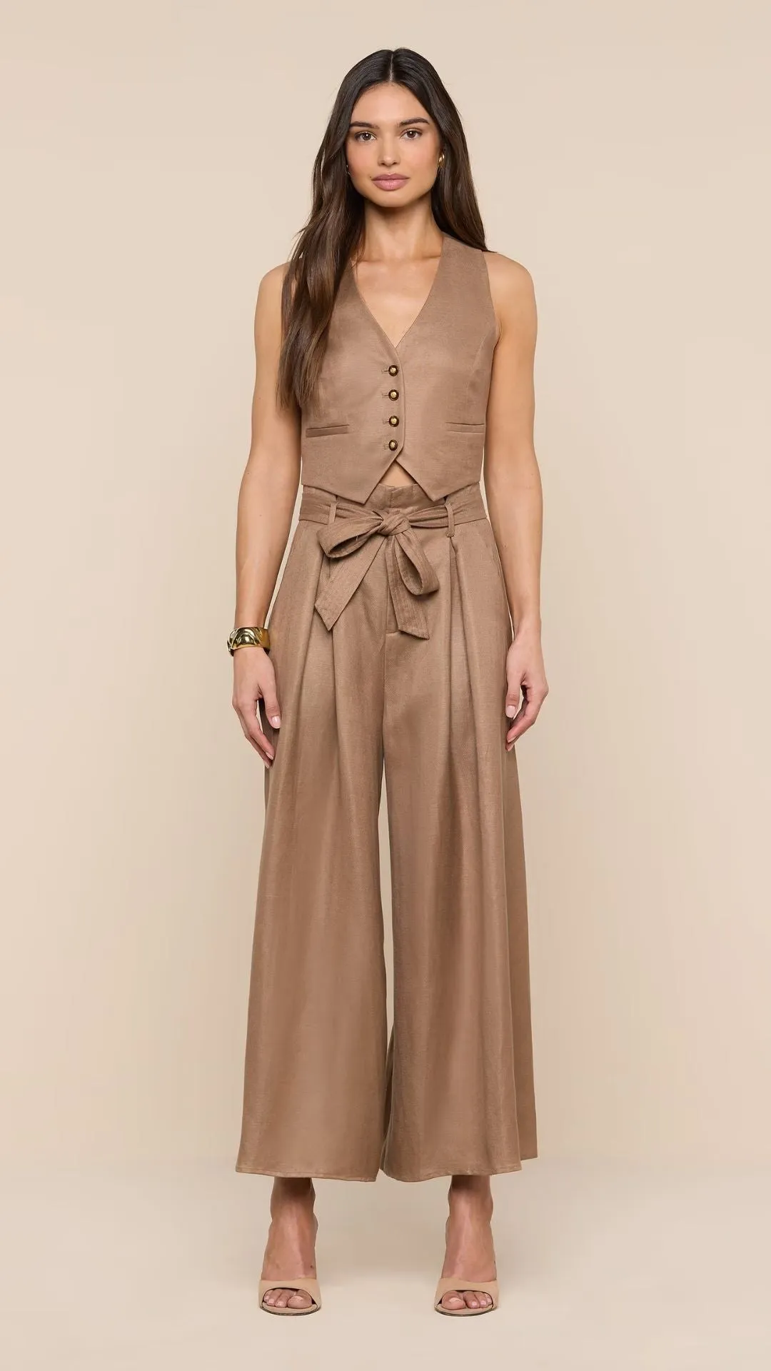 Lowen Linen-Blend Pant Barley sold by Isola Rancho Santa Fe product image thumbnail 2
