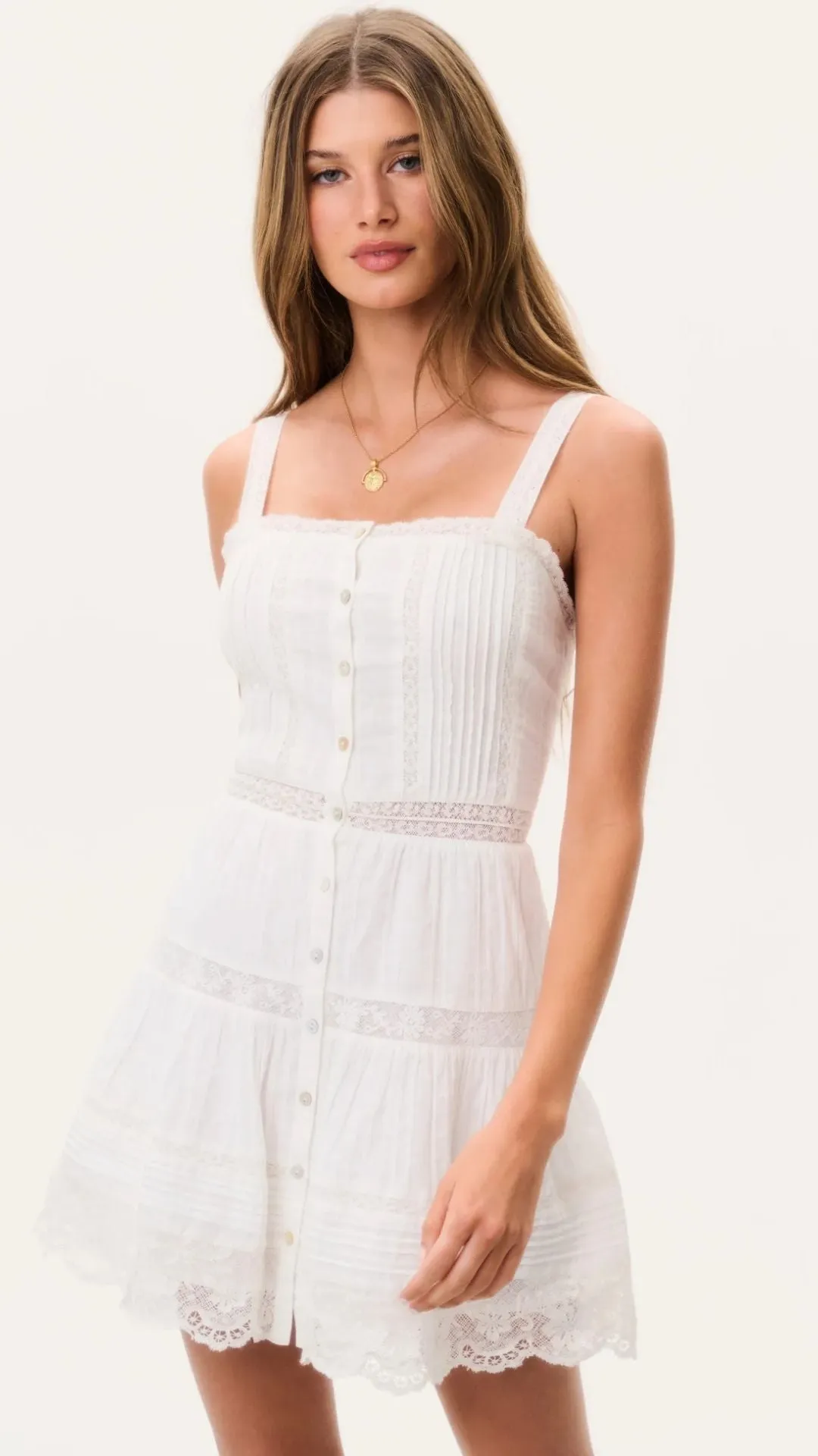 Charlize Cotton Mini Dress Optic White sold by Isola Rancho Santa Fe product image thumbnail 2