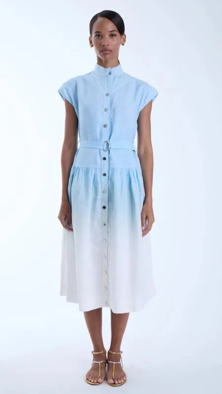 Zelle Ombre Midi Dress made by Karina Grimaldi