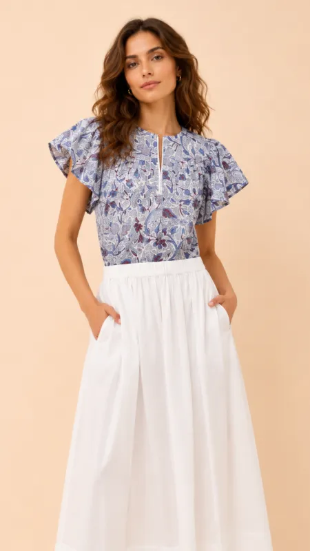 Perline Cotton Blouse made by Ulla Johnson