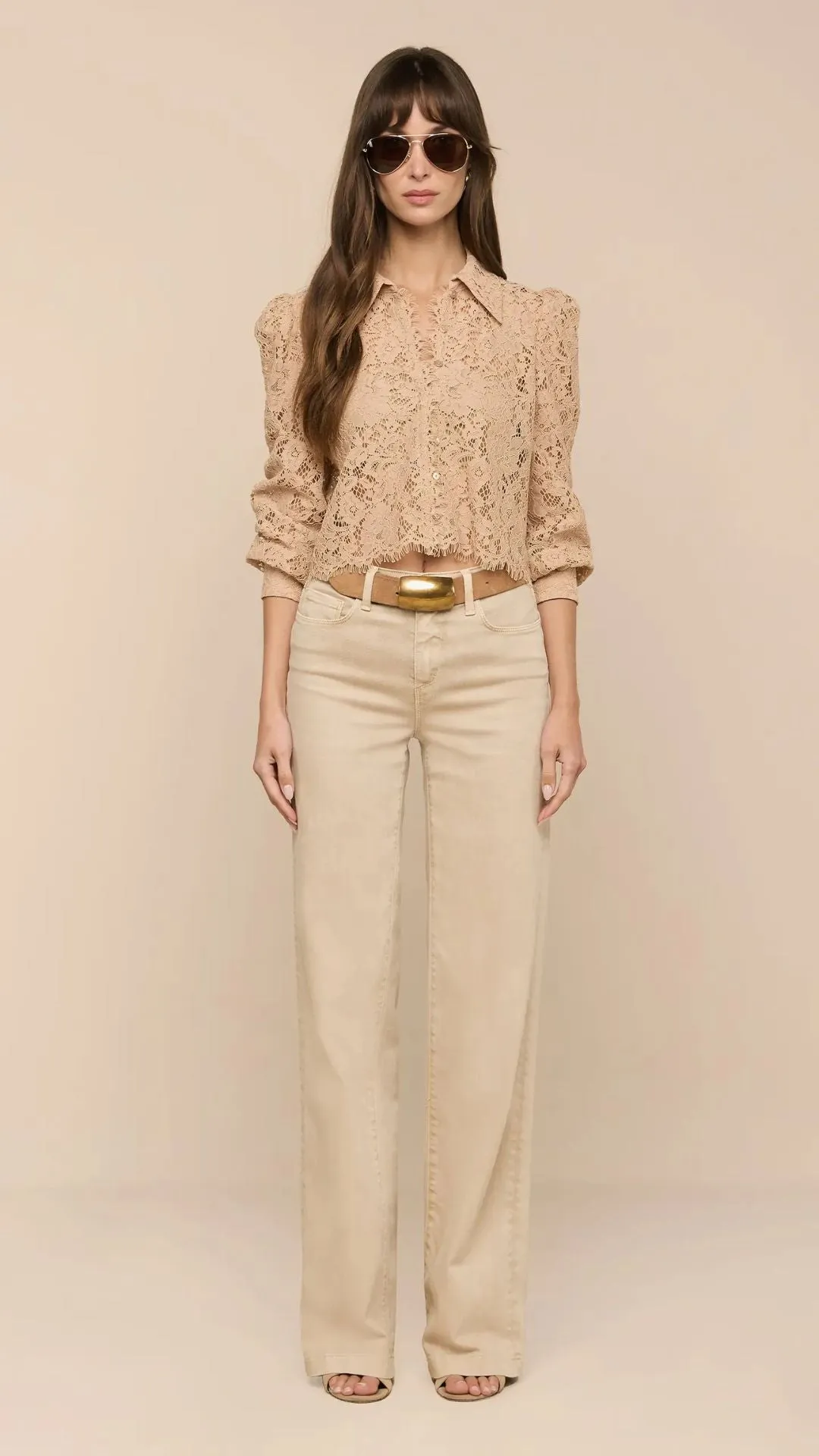Anita Lace Blouse Capuccino sold by Isola Rancho Santa Fe product image thumbnail 3