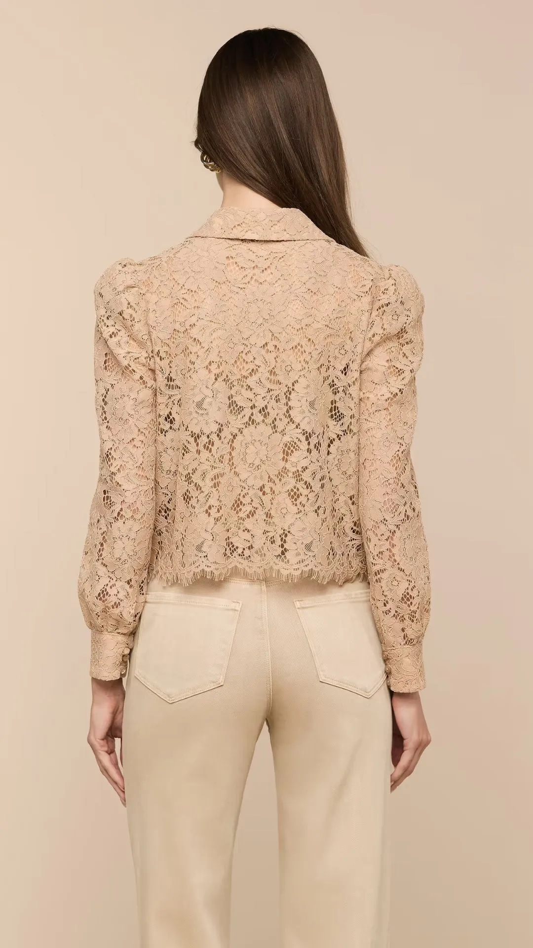 Anita Lace Blouse Capuccino sold by Isola Rancho Santa Fe product image thumbnail 4