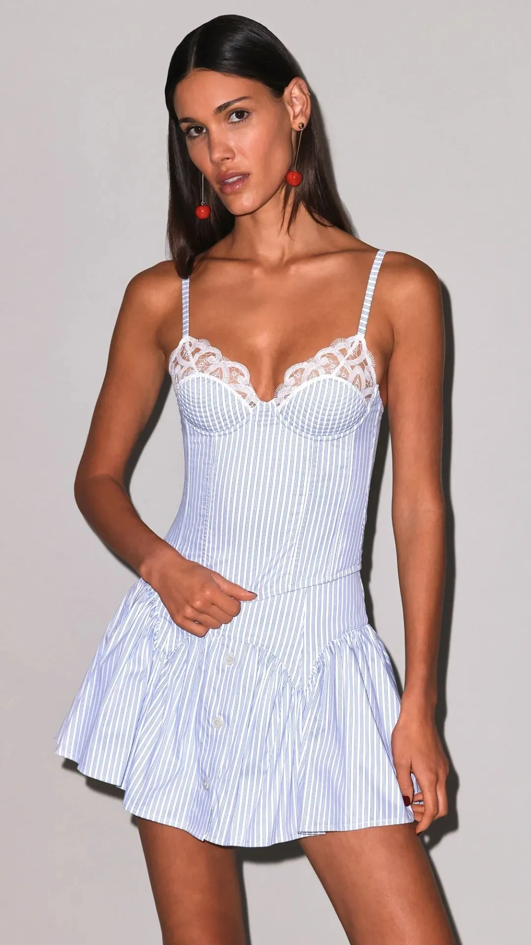 Poplin Garter Skort East Hampton Stripe sold by Isola Rancho Santa Fe product image thumbnail 5