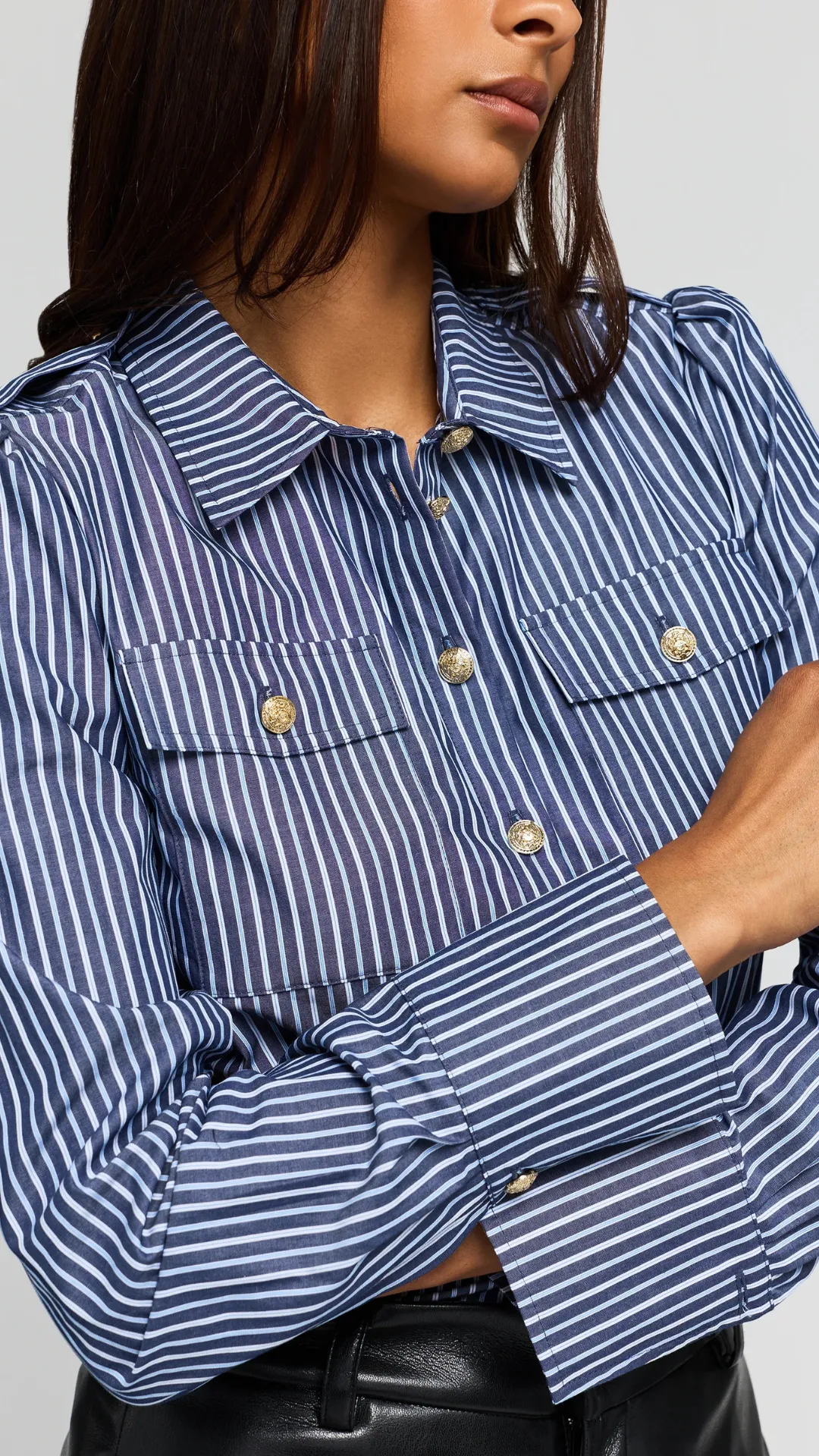 Allure Stripe Poplin Shirt sold by Isola Rancho Santa Fe product image thumbnail 2
