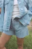 Light Wash Baggy Shorts sold by Parke Official
