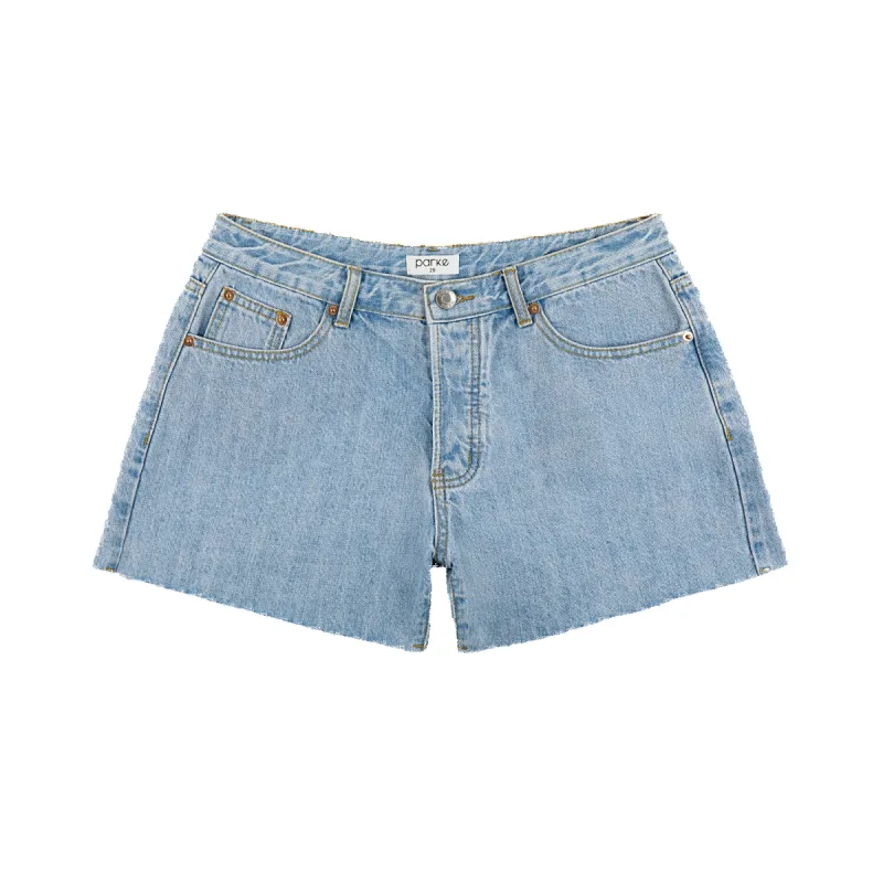 Light Wash Baggy Shorts sold by Parke Official